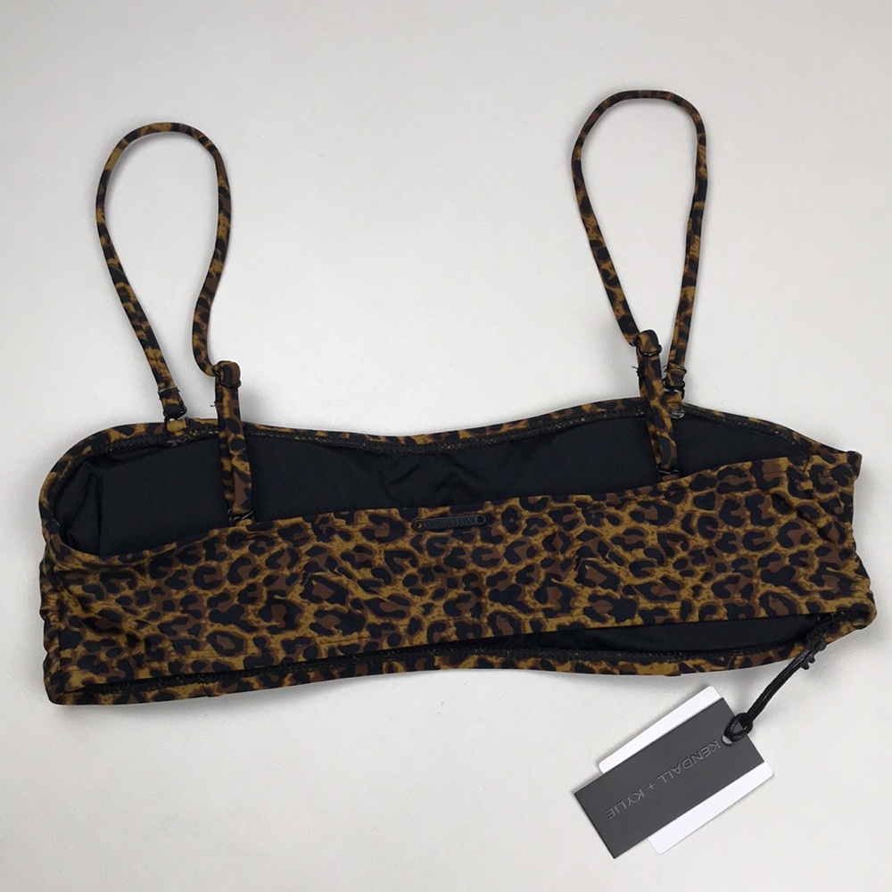 KENDALL & KYLIE Leopard High Waist Bandeau Bikini NWT - Picture 6 of 16